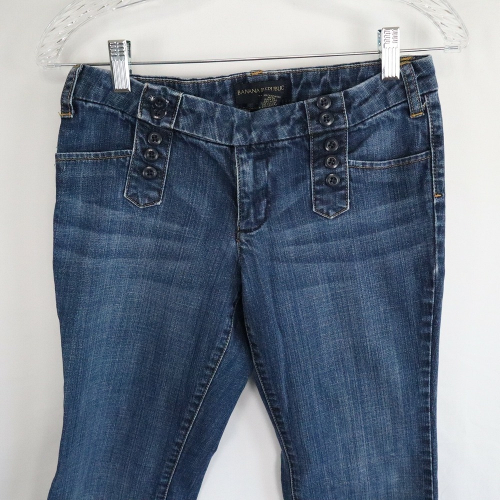 Banana Republic Jeans Womens 2 Stretch Bootcut‎ Flare Flex Denim Blue - Picture 5 of 8